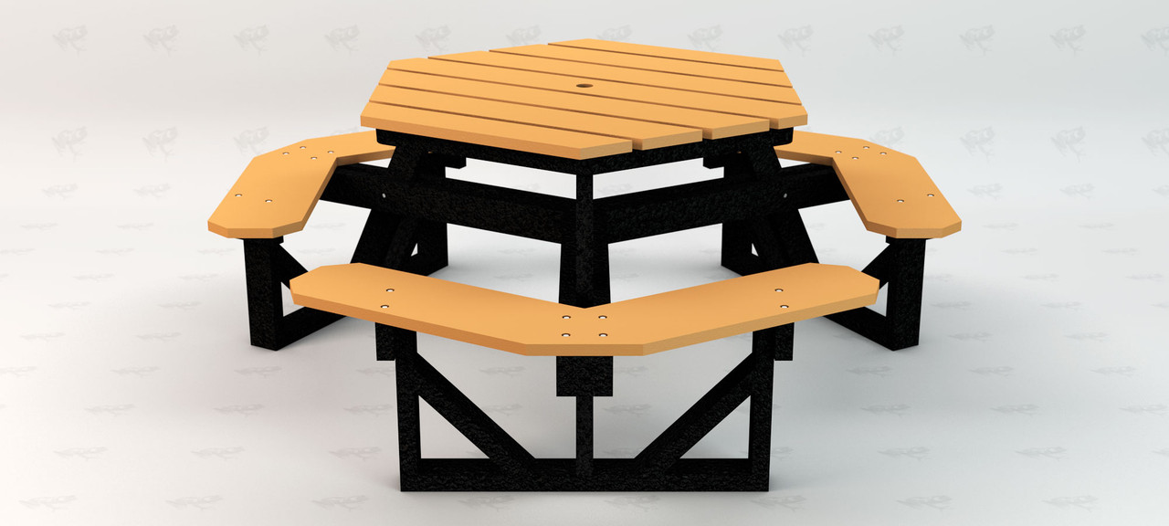 Hexagon Picnic Table thumbnail 3