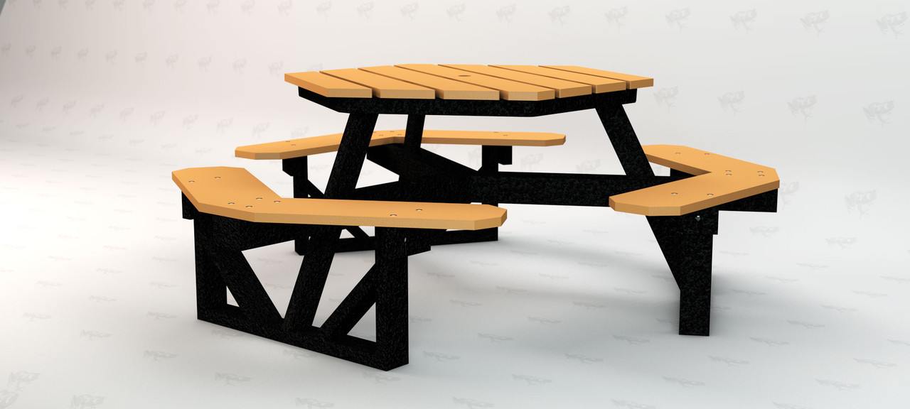 Hexagon Picnic Table thumbnail 4