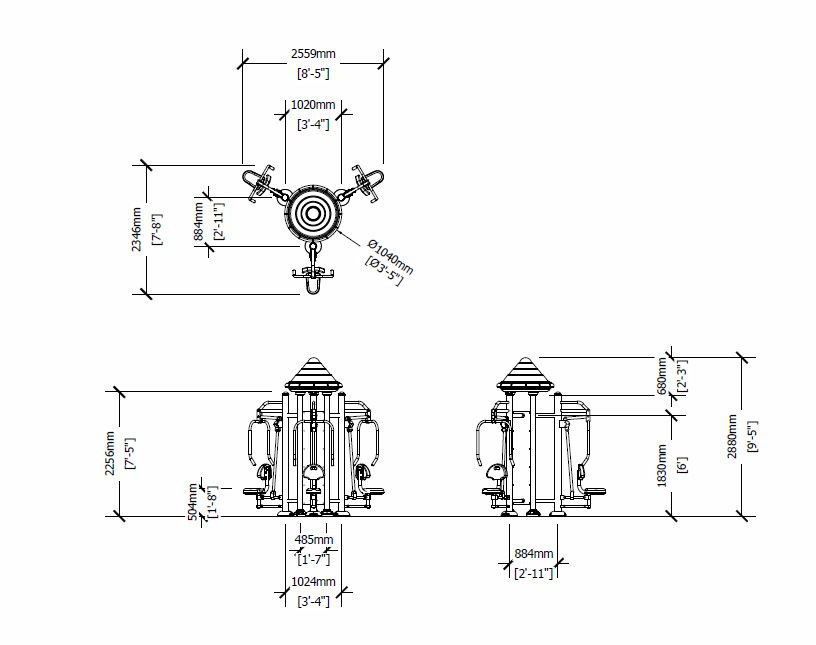 Royal Triple Station Chest Press thumbnail 3