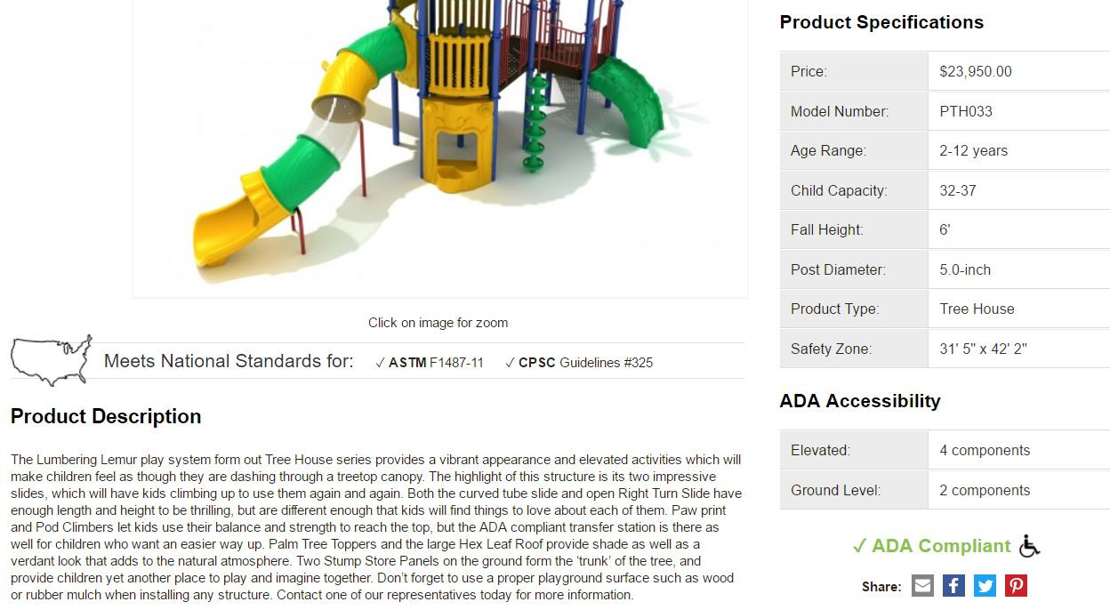 Lumbering Lemur Tree House Play Structure thumbnail 3