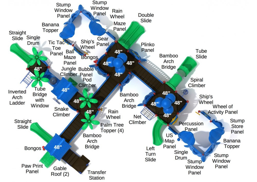 Amazing Antelope Tree House Play Structure thumbnail 3