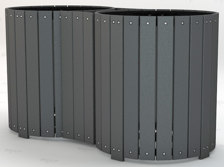 32 Gallon Standard Round Multi-Can Trash Receptacle thumbnail 1