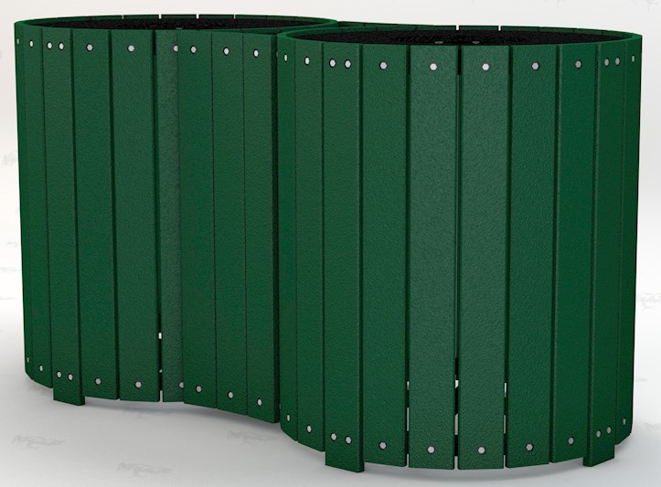 32 Gallon Standard Round Multi-Can Trash Receptacle thumbnail 2