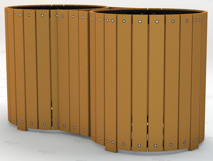 32 Gallon Standard Round Multi-Can Trash Receptacle thumbnail 3