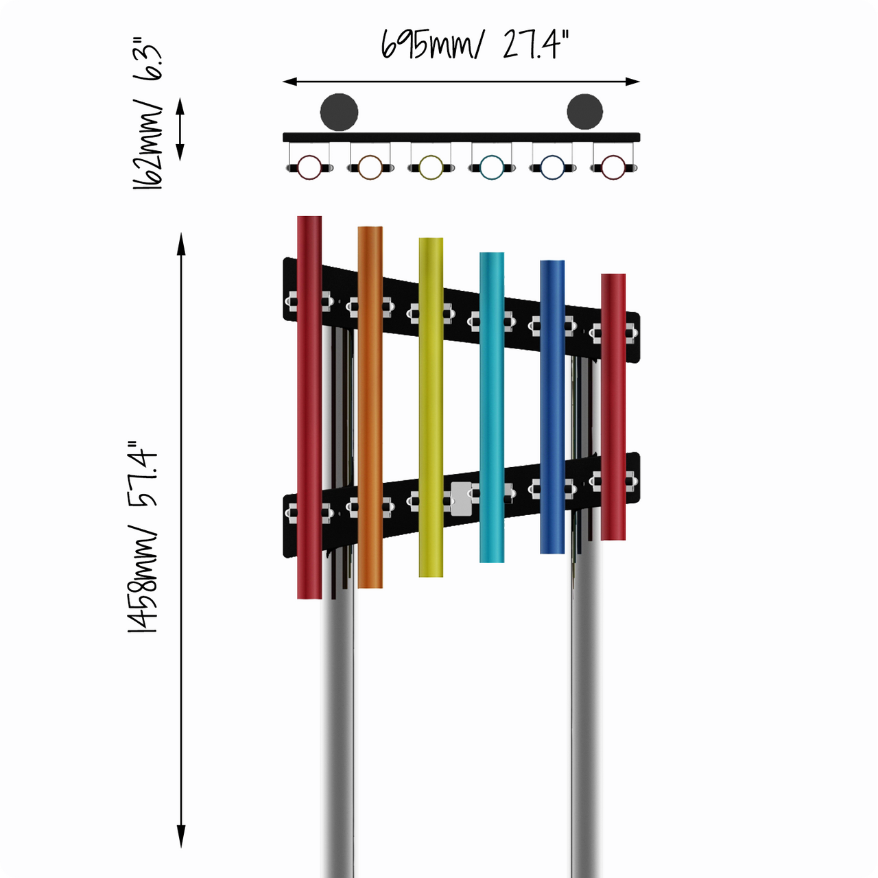 Rainbow Chimes Outdoor Instrument thumbnail 5