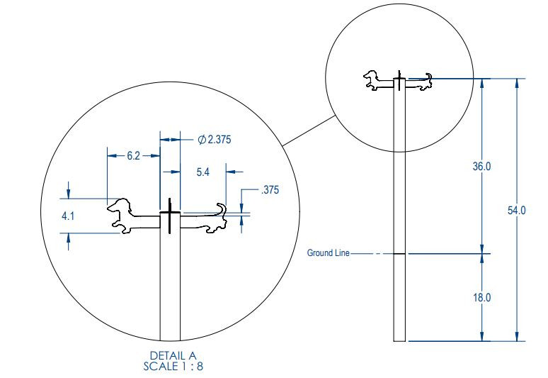 Dog Park Leash Post thumbnail 2