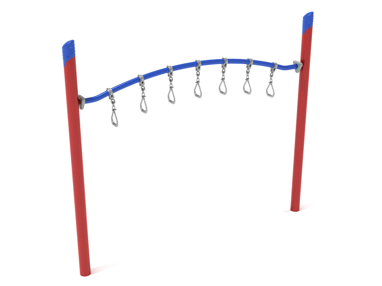 Single Post Curved Overhead Swinging Ring Ladder thumbnail 1