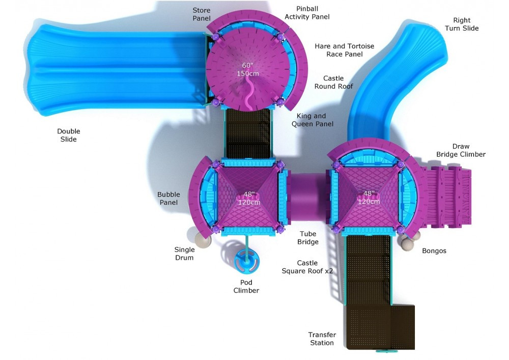 Cold Harbour Commons Castle Spark Playground Structure thumbnail 3