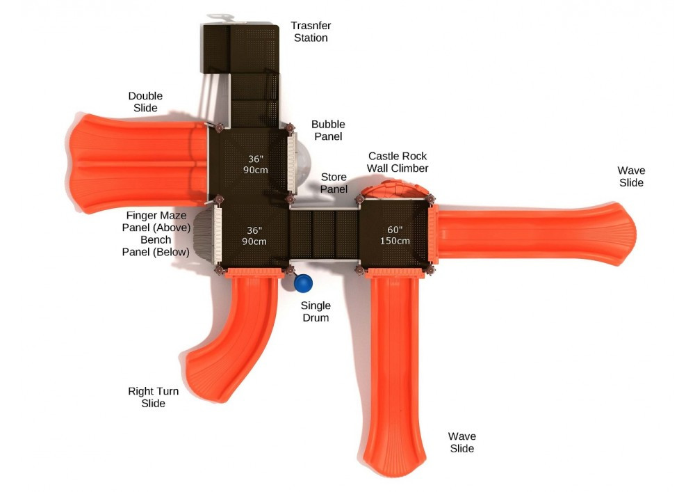 Rider's Reach Castle Spark Playground Structure thumbnail 3