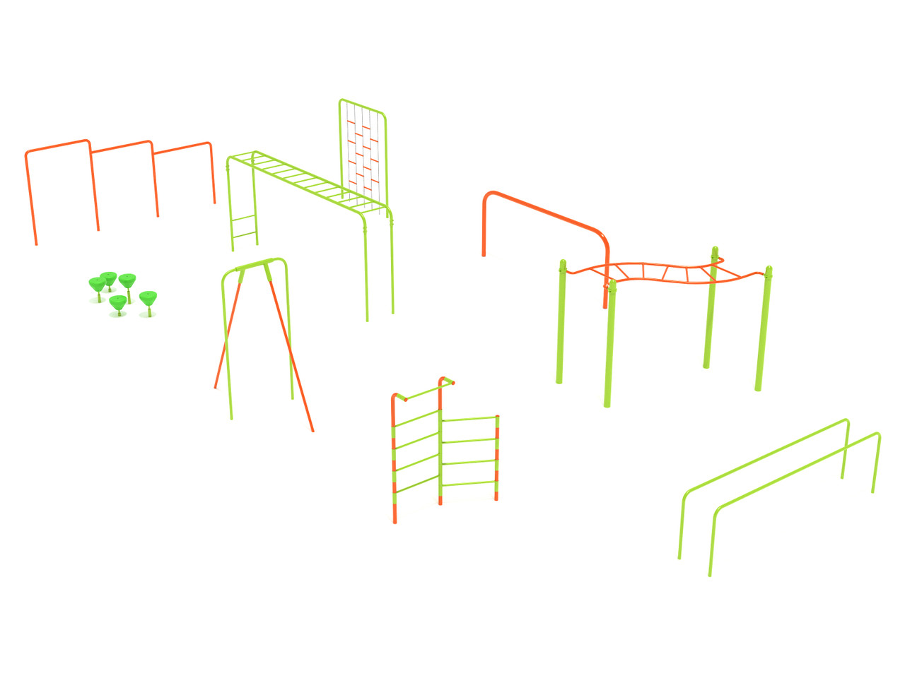 9 Piece Advanced Kids Gym Course thumbnail 1