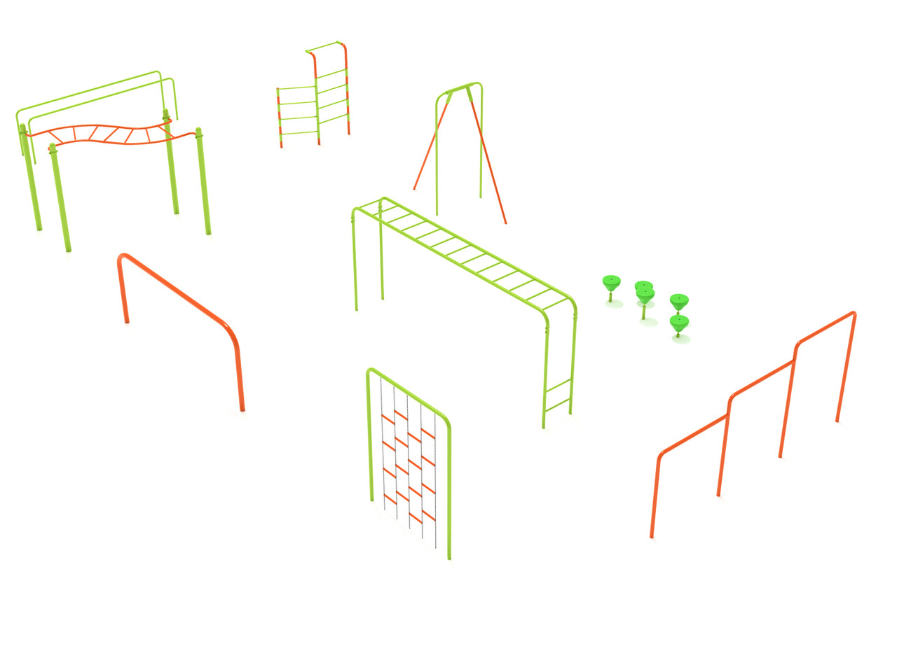 9 Piece Advanced Kids Gym Course thumbnail 2