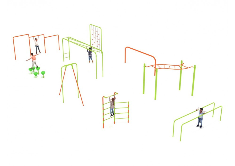 9 Piece Advanced Kids Gym Course thumbnail 3