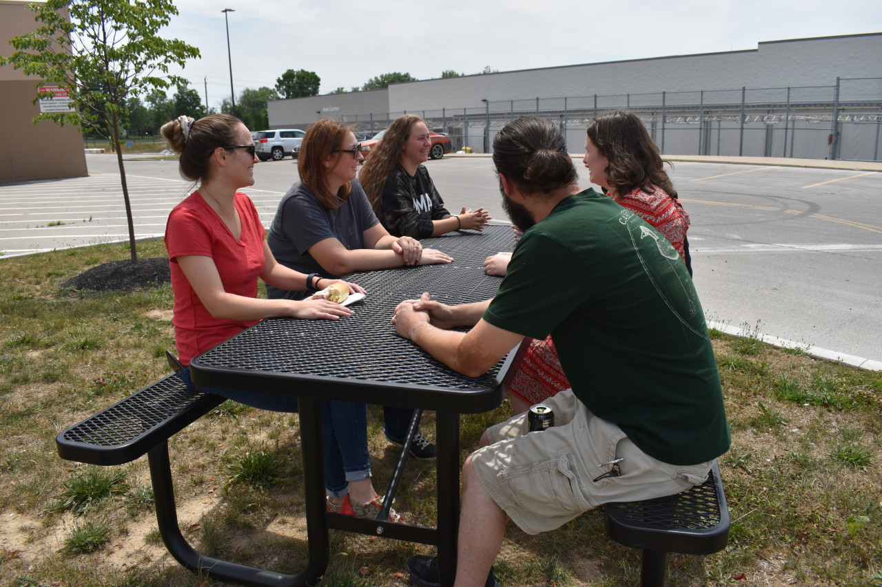 8 Ft. Expanded Steel Picnic Table thumbnail 2