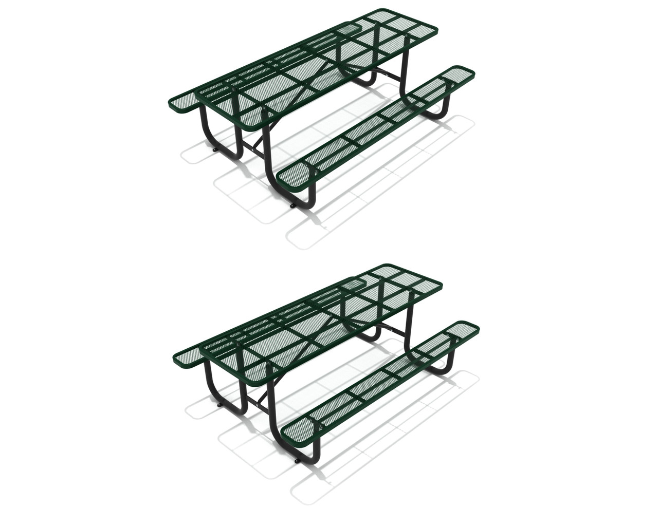 8 Ft. Expanded Steel Picnic Table thumbnail 4