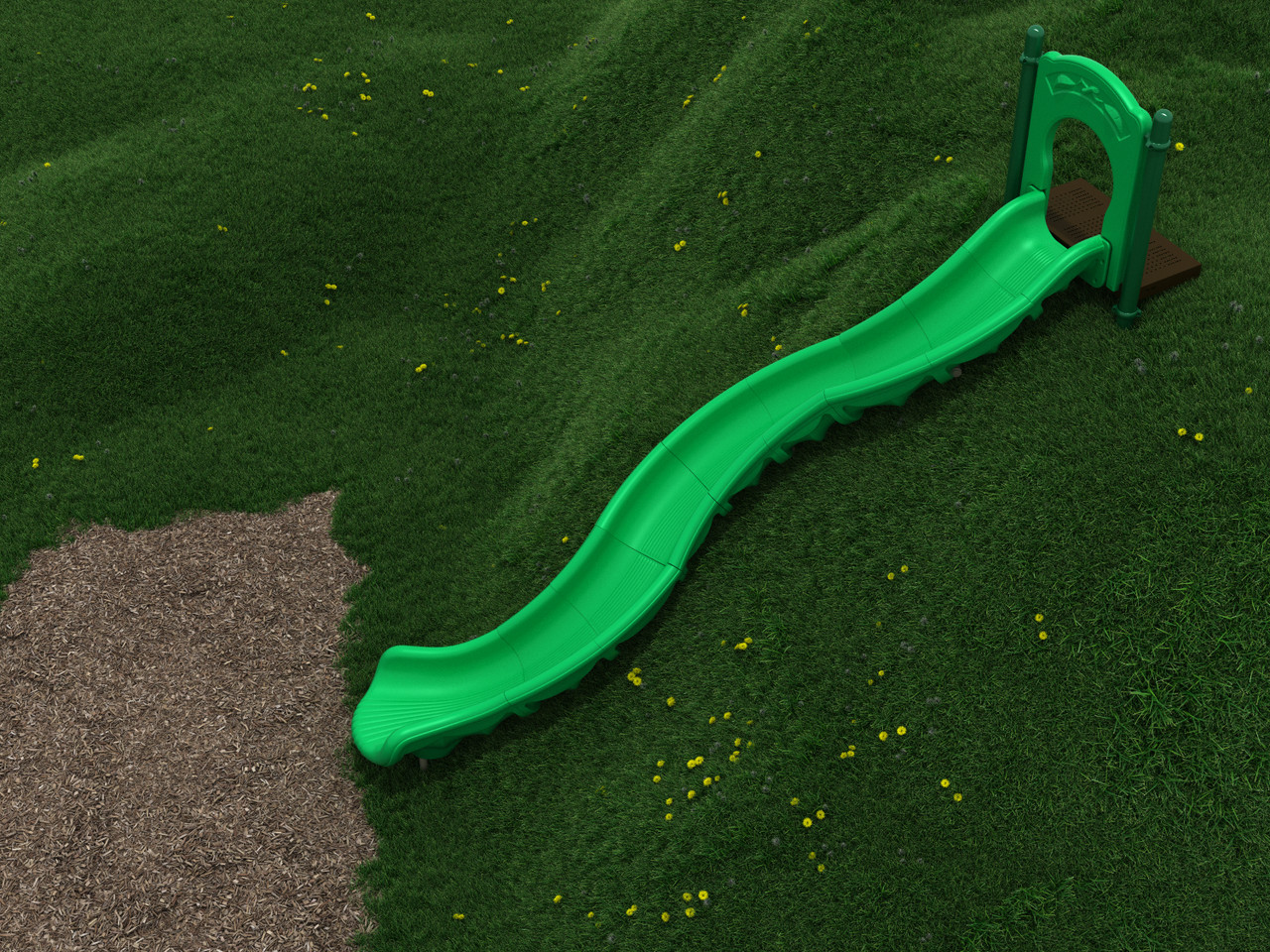 9 Ft Single Zig Zag Embankment Slide thumbnail 1