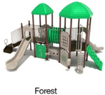 Forest Color Scheme:  Posts- Brown; Rails- Sand Dollar; Panels/Slides- Beige, Roof/Climbers- Primary Green