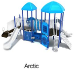 Arctic Color Scheme: Posts- Cobalt Blue; Rails- White; Roofs/Panels- Sky Blue; Climbers/Slides- Granite