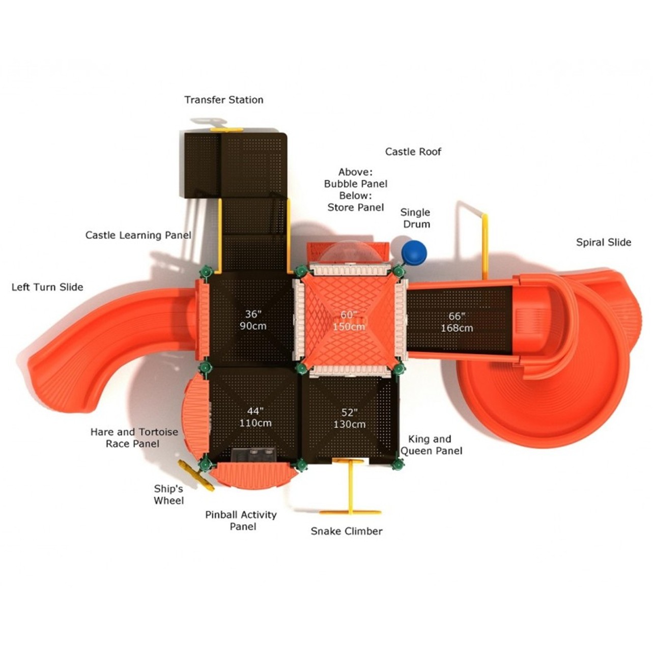 Winding River Lookout Castle Spark Playground Structure thumbnail 3