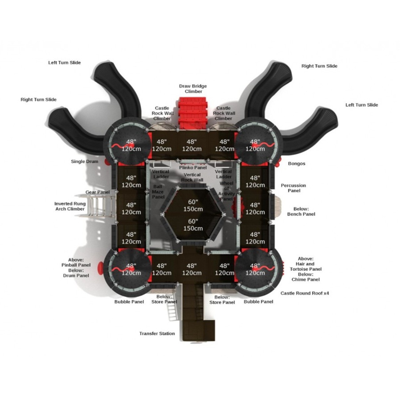 Castle Grey Maw Castle Spark Playground Structure thumbnail 4
