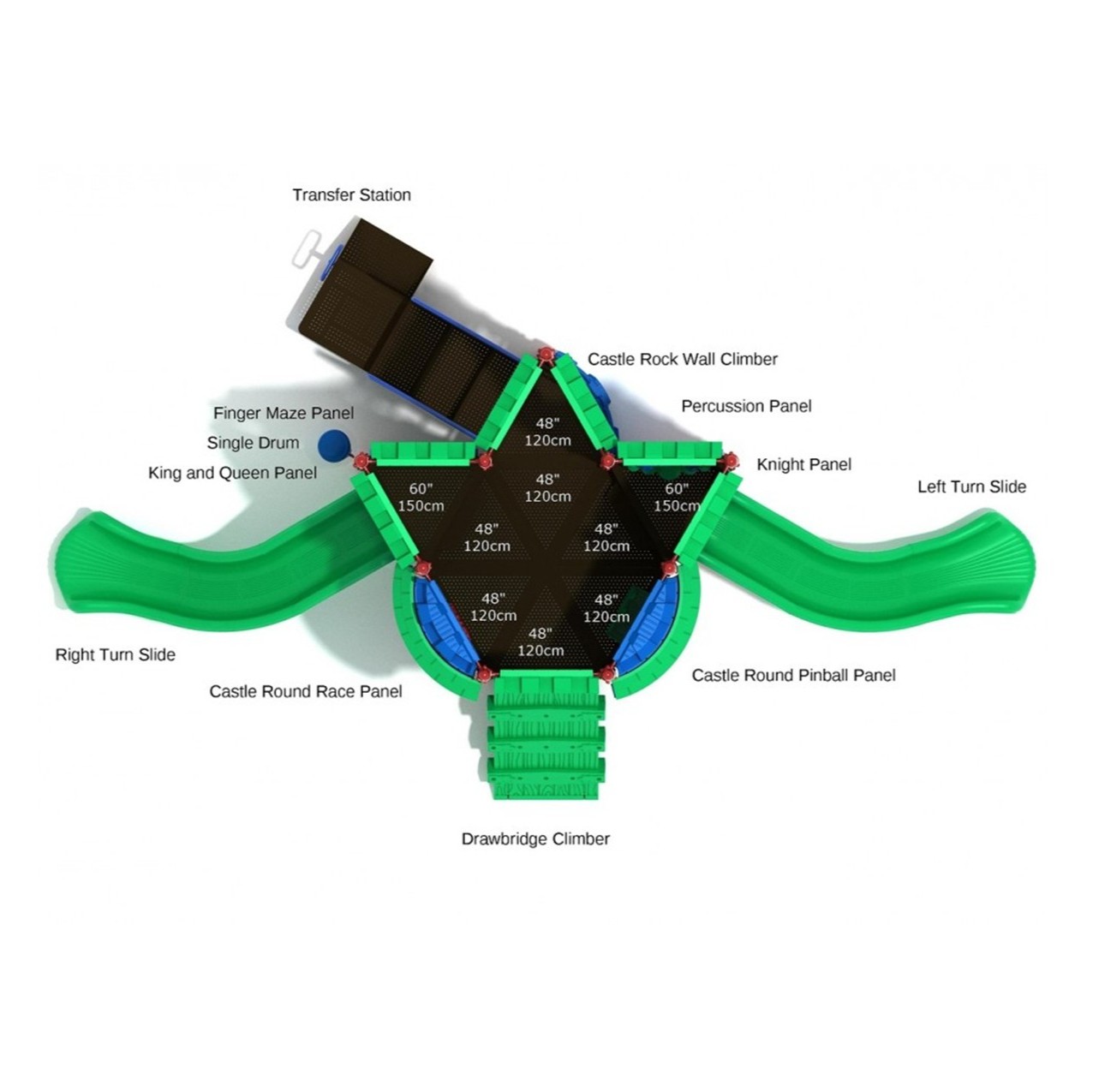 Eyre of Edgar Castle Spark Playground Structure thumbnail 3