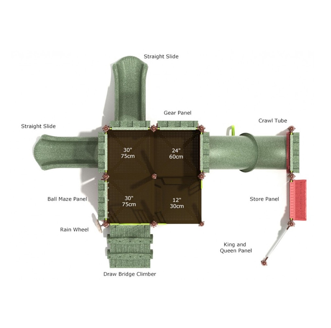Barley Break Castle Spark Playground Structure thumbnail 3