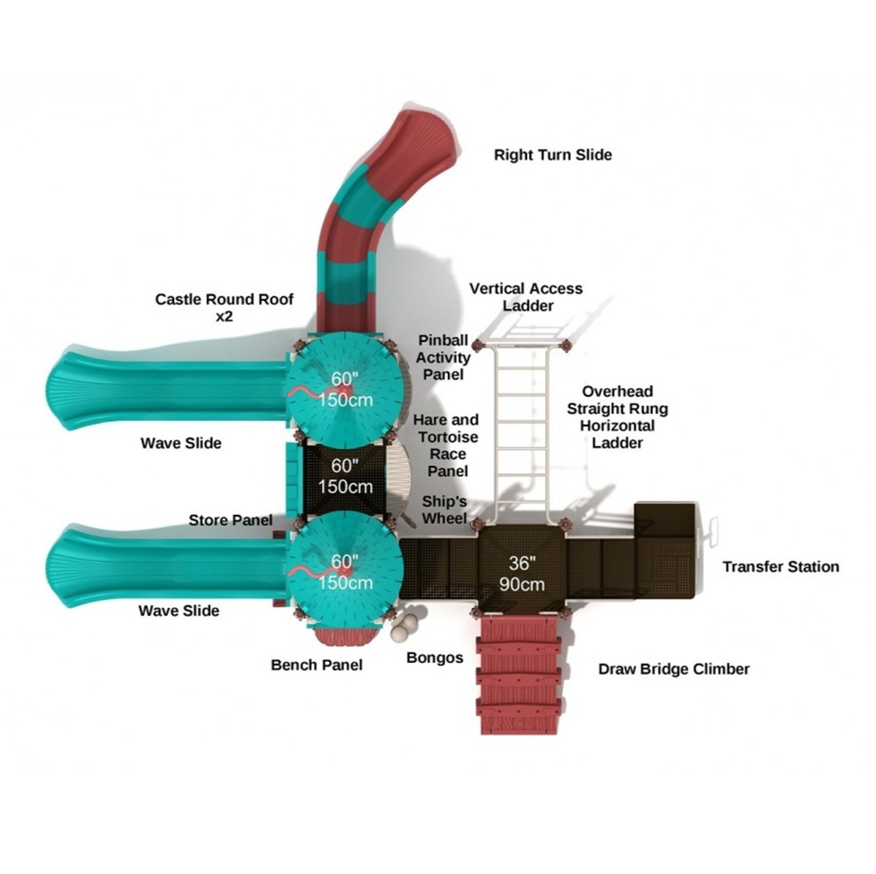 Watling Wardship Castle Spark Playground Structure thumbnail 3